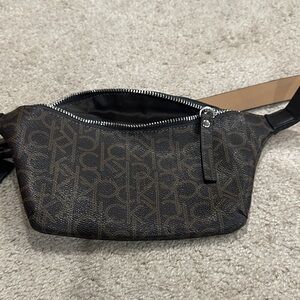 Calvin Klein Dark Brown Logo Belt Bag